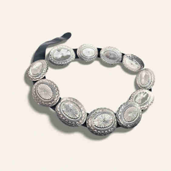 Sunburst Sterling Silver Concho Belt