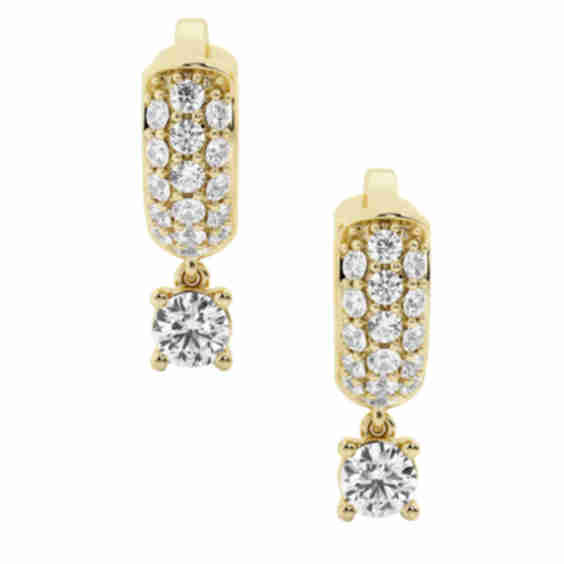 Bombë Lab-Grown Diamond Huggie Hoop Earrings