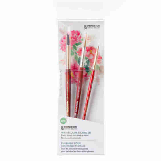 Floral 3 Piece Brush Set