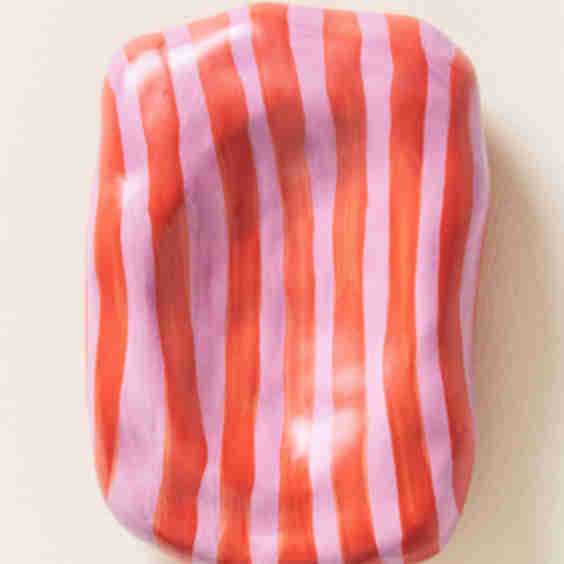 Striped Ceramic Trinket Dish
