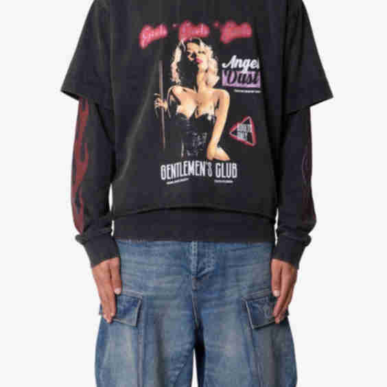 Gentlemens Club Printed L/S Tee