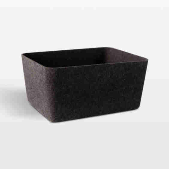 Wide Sculpted Storage Bin