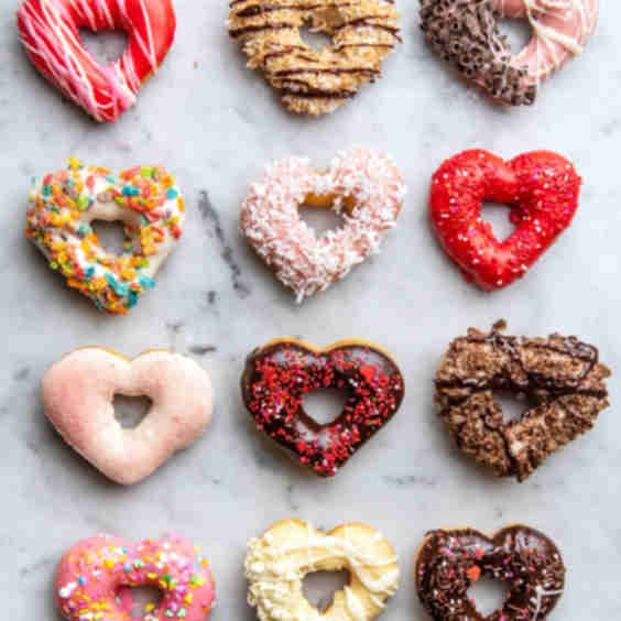 Valentine's Heart Donuts