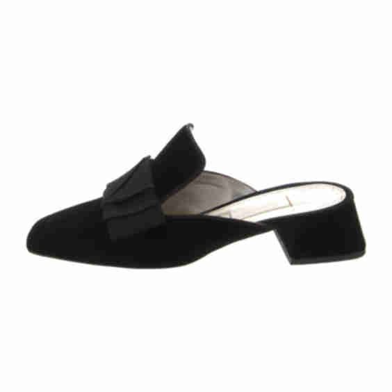 Velvet Grosgrain Trim Mules
