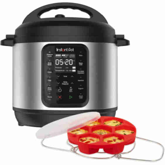 6qt 9-in-1 Pressure Cooker Bundle: Exclusive Bonus Silicone Pan with Lid, Rice & Multi Cooker