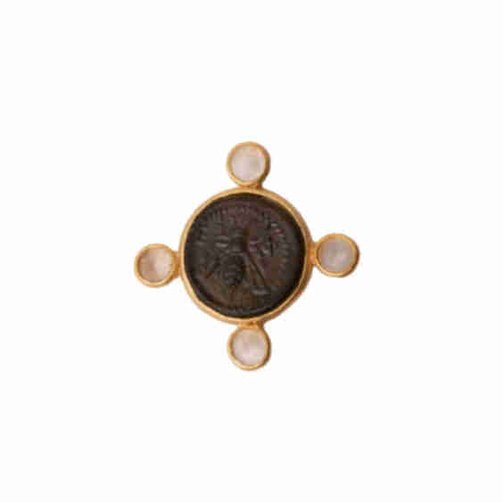 Glass Coin of Ephesos Brooch