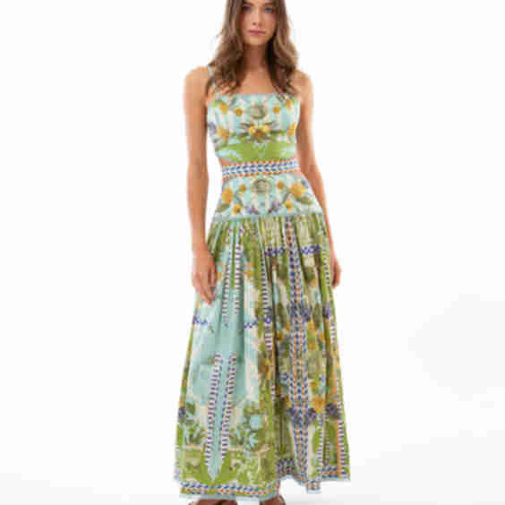 Palm Mirage Midi Dress