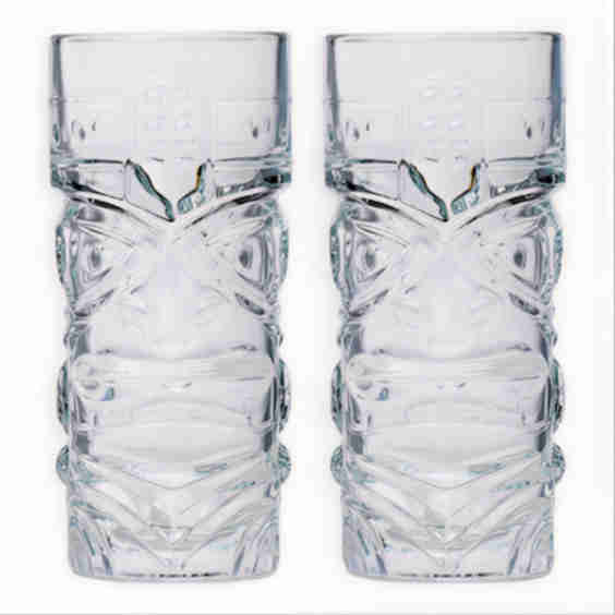 Crystal Tiki 14-oz. Glasses - Set of 2