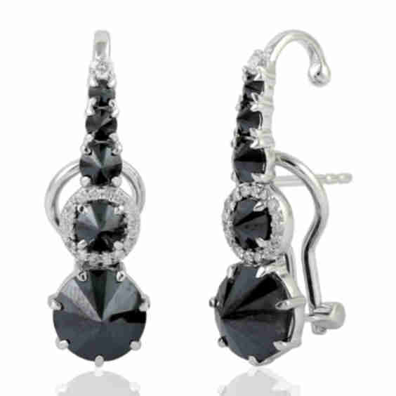 Clip-On Earrings with Diamonds