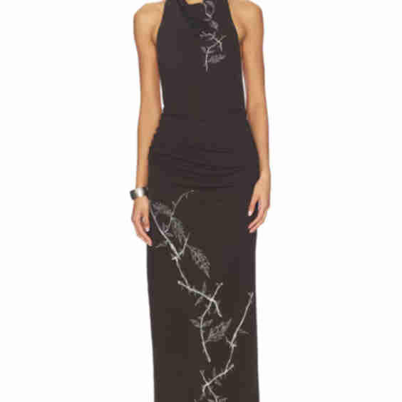 Dahlia Rhinestone Halter Gown