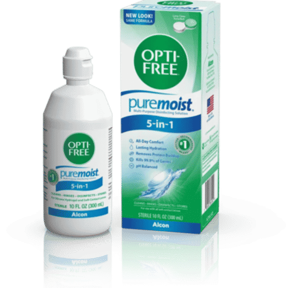 Opti-Free Puremoist 5-in-1 Contact Lens Solution Travel Pack - 90ml