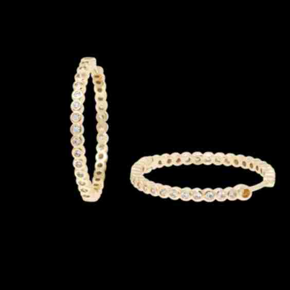 Bezel Hoop Earrings