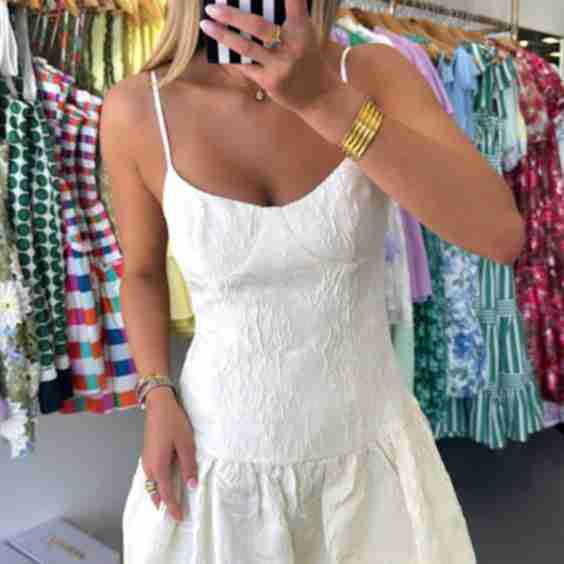 Jacquard Bubble Hem Dress