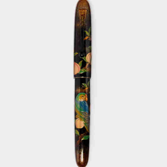 Yukari Royale 'Parrot and Peach' Urushi Fountain Pen