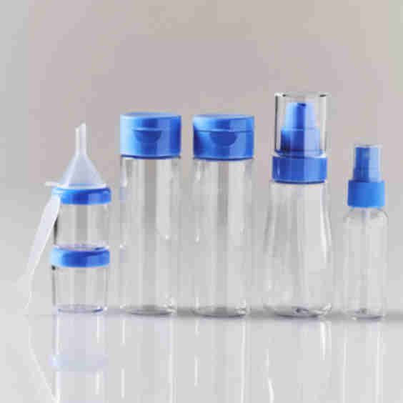 Capri 9 Piece Travel Bottle Set with Pump
