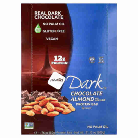 Dark Protein Bars Chocolate Almond With Sea Salt