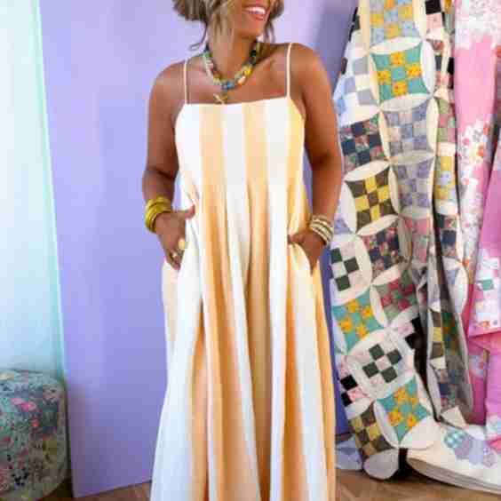Sunshine Ribbon Midi Dress