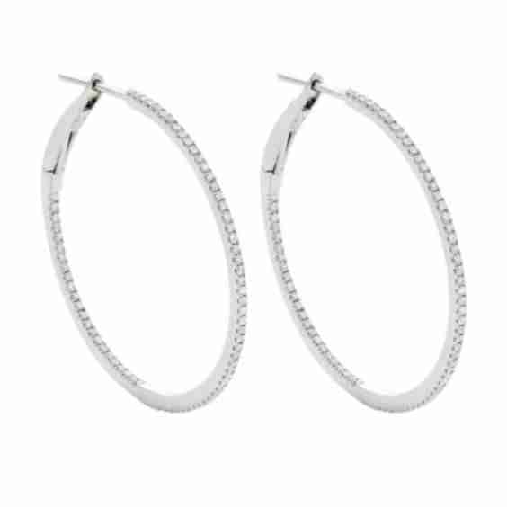 31mm In & Out Diamond Hoop Earrings