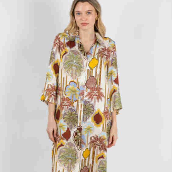 Foncea Printed Shirt Dress 