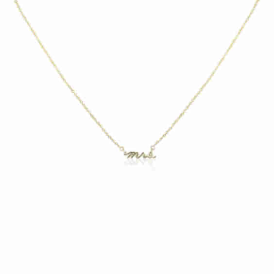 14 Kt Solid Gold Dainty Minimalist Necklace