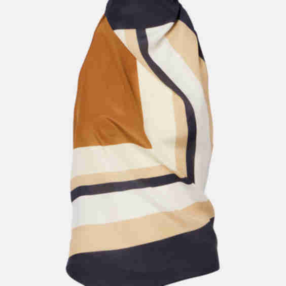 Printed Halterneck Silk Top