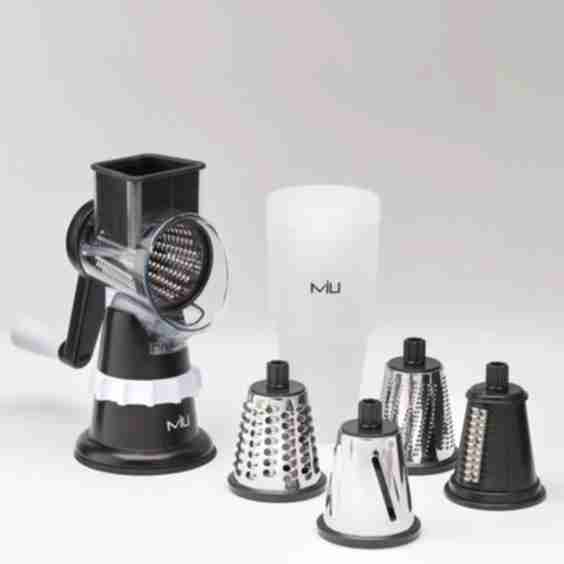 Rotary Drum Grater With 4 Attachments