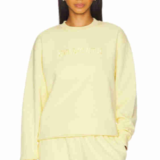 Organic Fitted Crew-Neck Sweatshirt