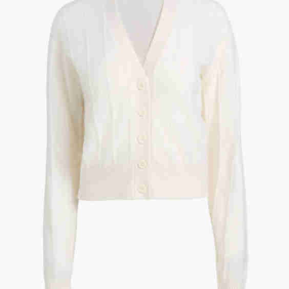 Cashmere Wide Rib Cardigan