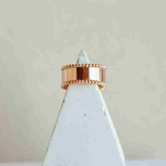 Cigar Band + Beaded Rings Stack