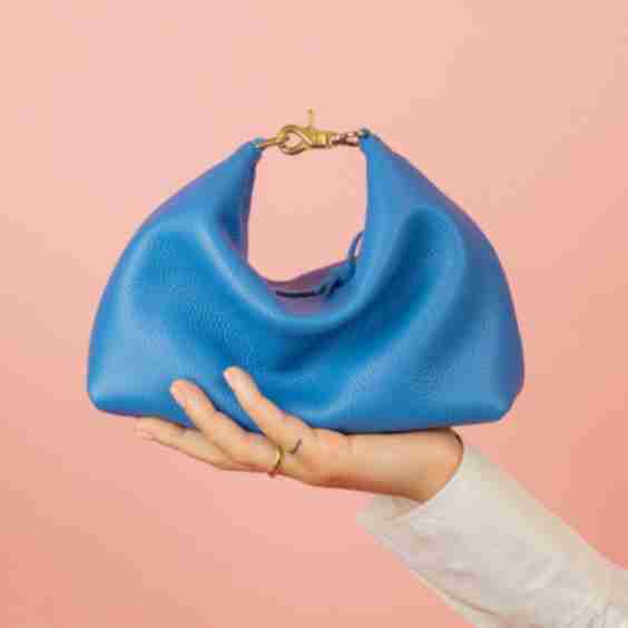 A Leather Crescent Handbag