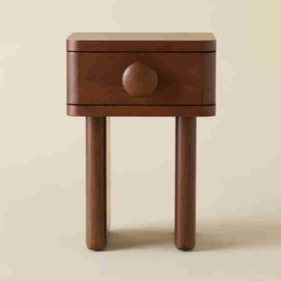  Wood Storage Nightstand