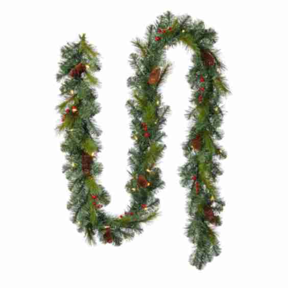 Pre-Lit LED Artificial Carolina Garland Christmas Decoration