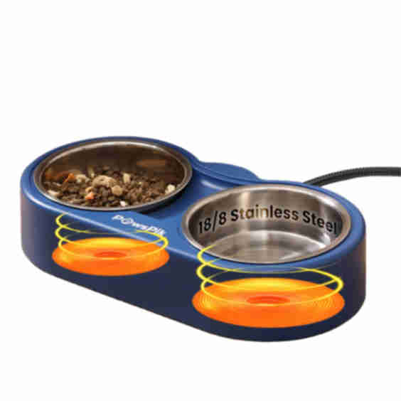 Heated Pet Bowl Made with 18/8 Stainless Steel