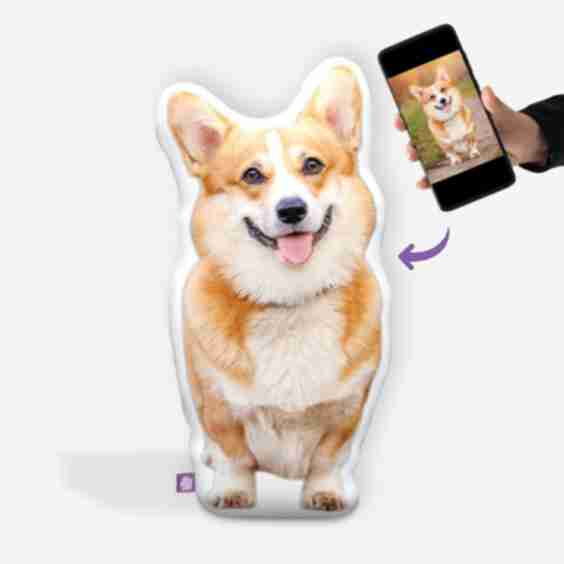 3D Personalized Dog Shaped Pillow, 30-in
