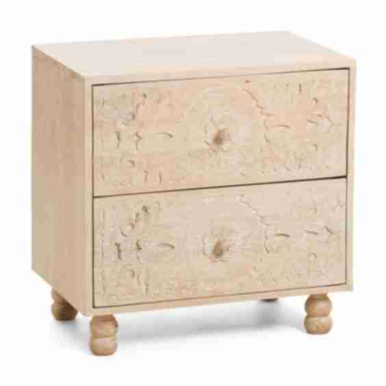 24x16x24 Solid Wood Corum Two-Drawer Nightstand