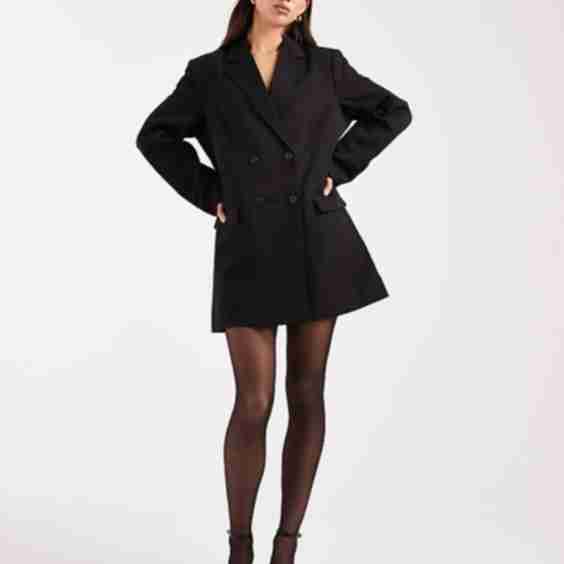 Bow Back Detail Blazer Dress