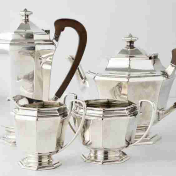 Vintage Silverplate Audrey 4-Piece Tea Set