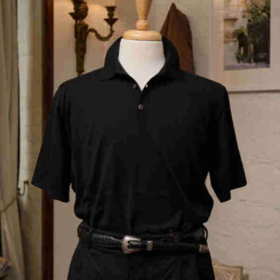 Cotton Fine Gauge Short Sleeves Knitted Polo Shirt