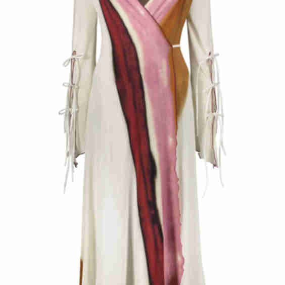 Abstract Wrap Maxi Dress