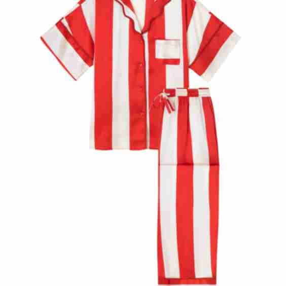 Satin Oversize Striped Pyjamas