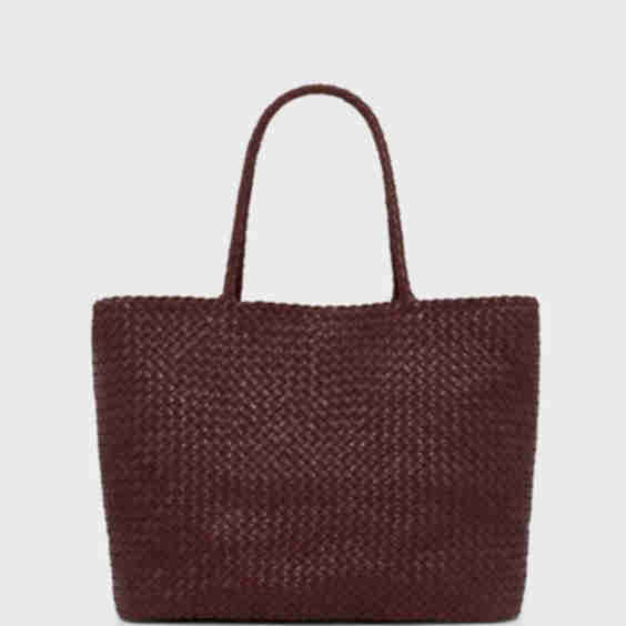 Braided Leather Tote Bag