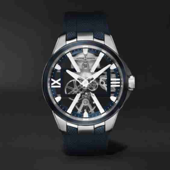 Skeleton X Hand-Wound 42mm Titanium and Rubber Watch