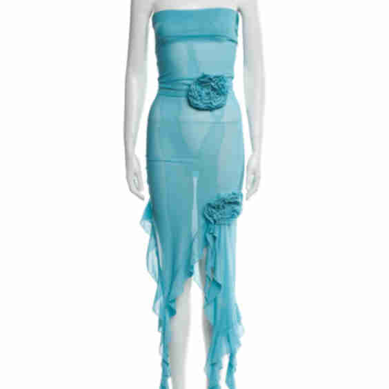 Strapless Knee-Length Dress (Pre-Owned)