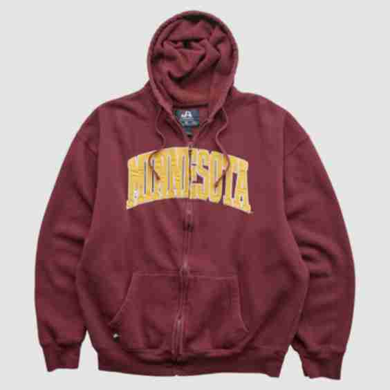 Minnesota Golden Gophers 2010s Hooded Full Zip Sweatshirt (Pre-Owned)