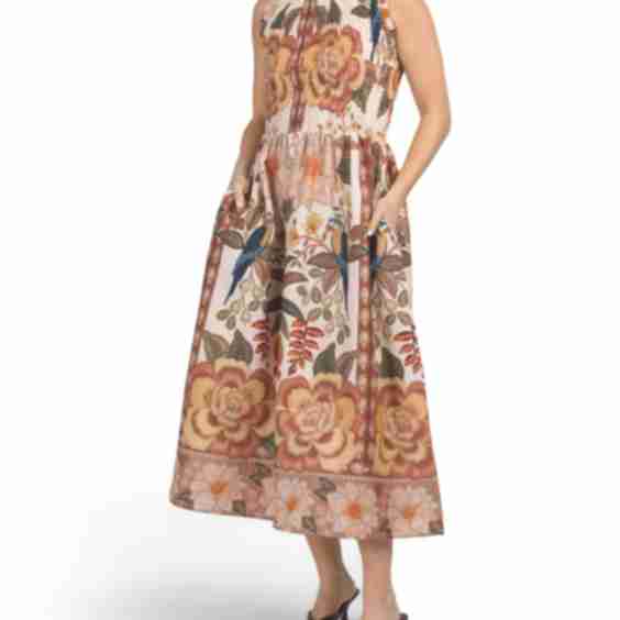 Sleeveless Smocked Top Maxi Dress