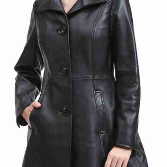 Ava Leather Coat