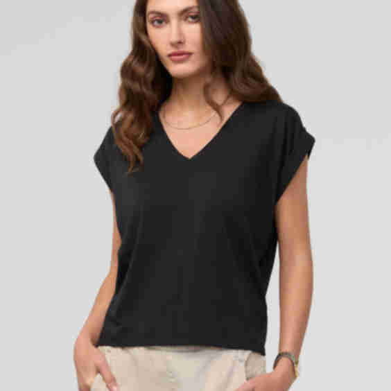 PurePima Dolman V-Neck Top