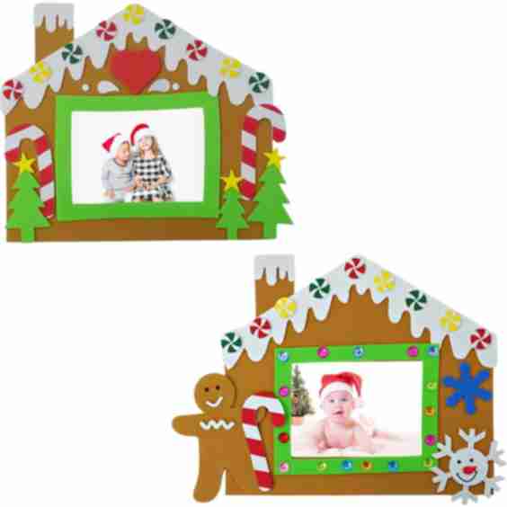 Foam Gingerbread House Picture Frame Craft (12 Pack)