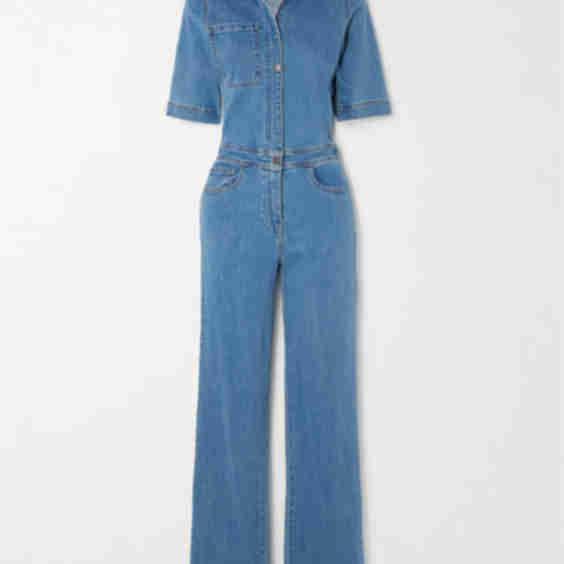Rowdy Stretch-Denim Jumpsuit