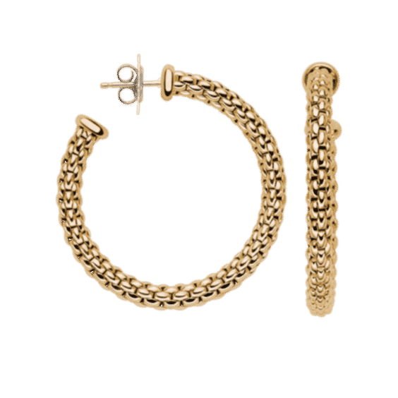 18k Carat Gold Small Hoop Earrings